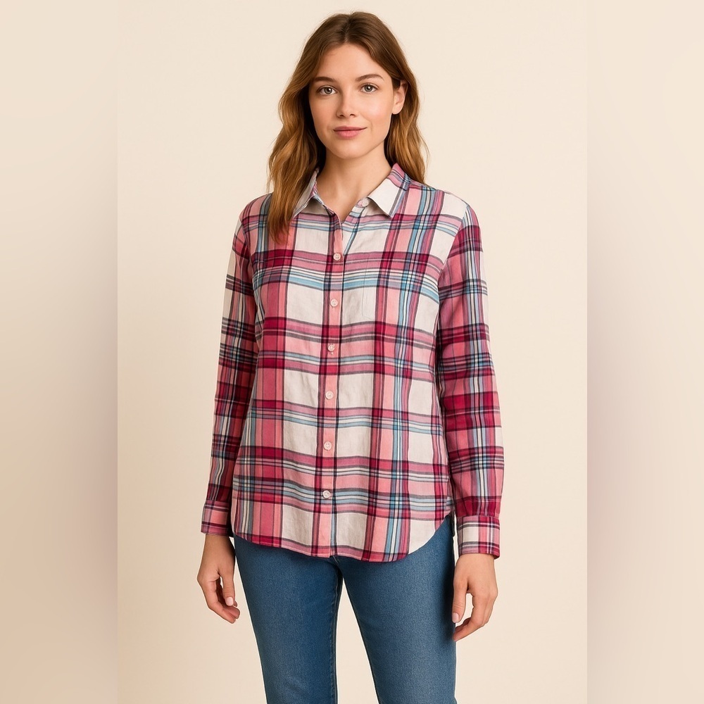 Talbots Plaid Button Down Shirt XLP – Preppy Anglercore Fishermen Camp Shirt